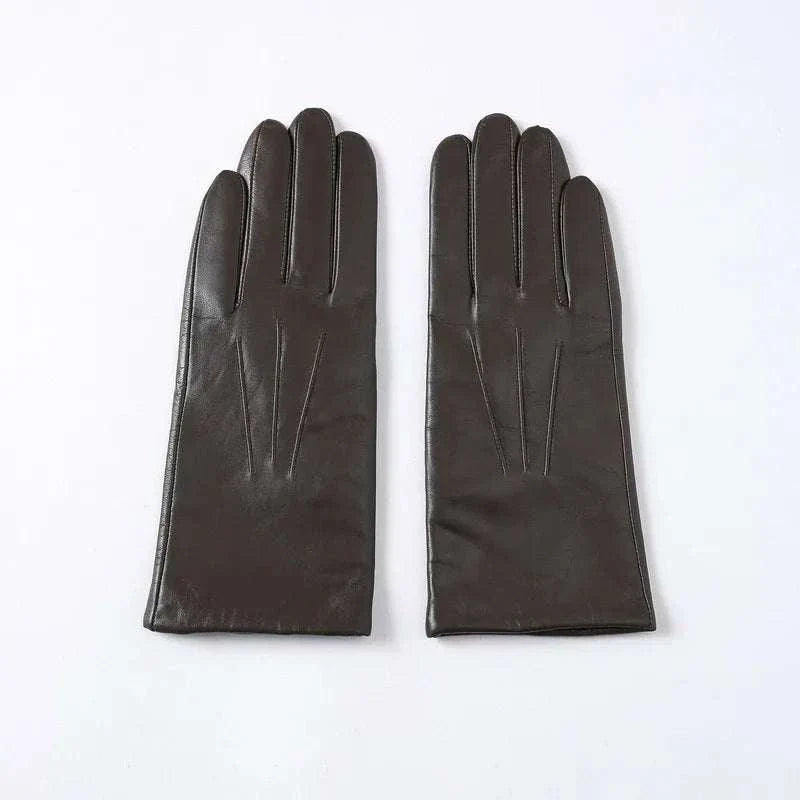 Elegant Touchscreen Leather Gloves