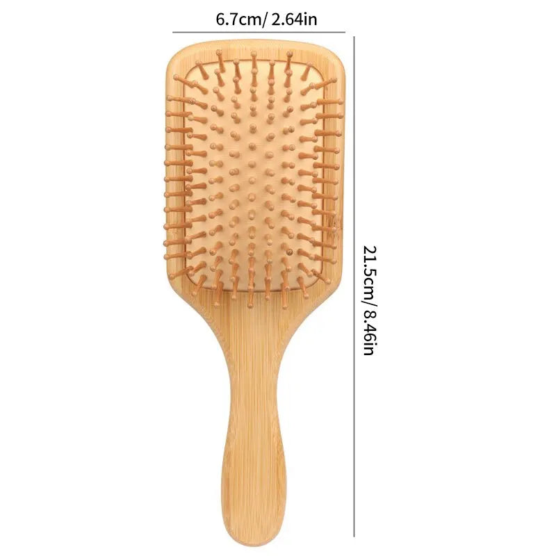 Bamboo Air Cushion Comb - Eco-Friendly, Lightweight and Gentle on Hair