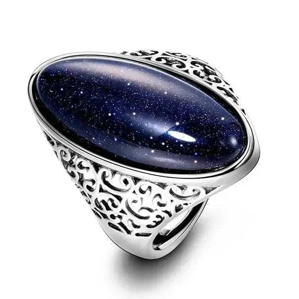 Blue Stone Silver Ring