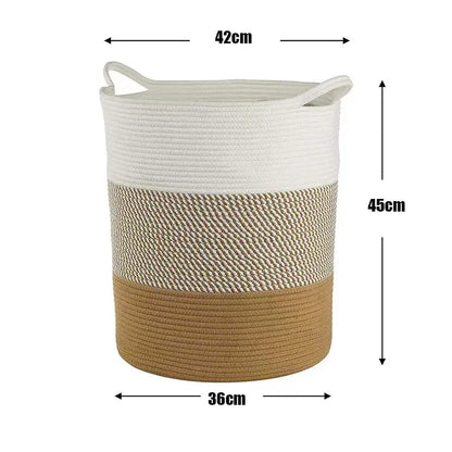 Thick Heavy Cotton Rope Laundry Bucket