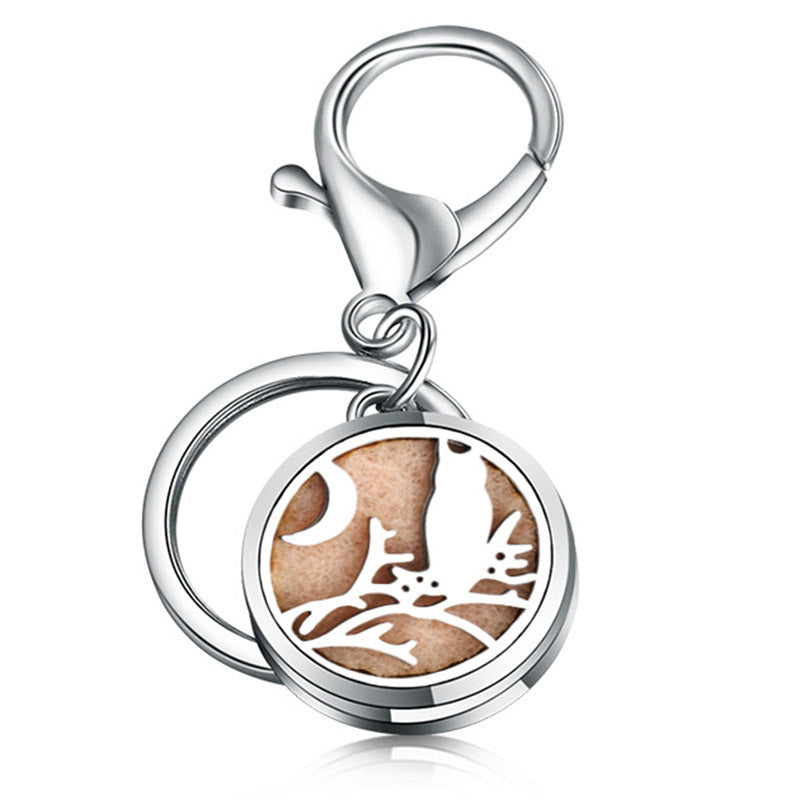Stainless Steel Essential Oil Diffuser Keychain – Portable Aromatherapy
