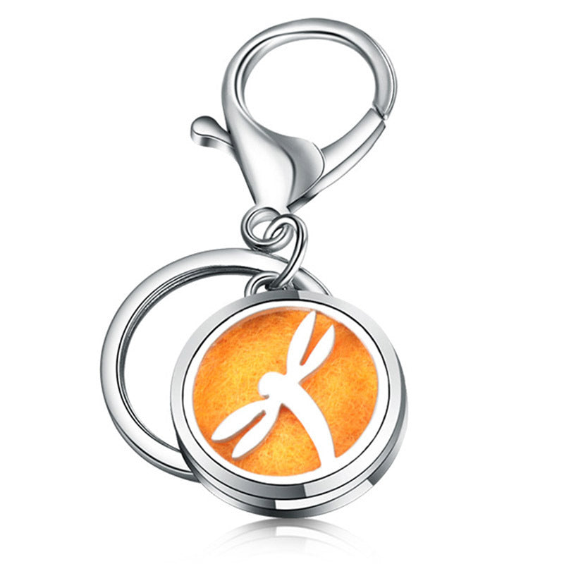 Stainless Steel Essential Oil Diffuser Keychain – Portable Aromatherapy