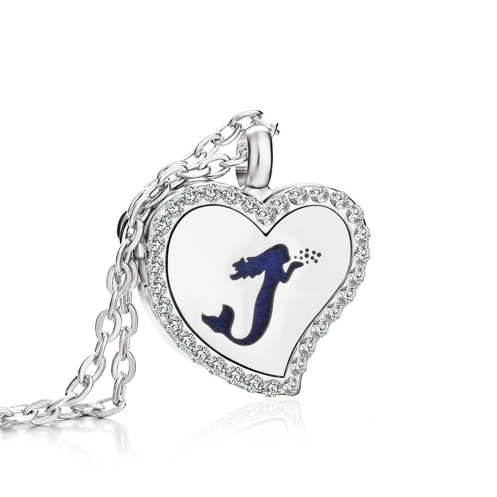 Heart-Shaped Essential Oil Diffuser Necklace – Aromatherapy Jewelry