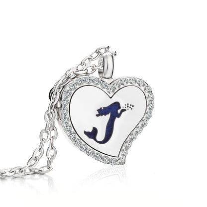 Heart-Shaped Essential Oil Diffuser Necklace – Aromatherapy Jewelry