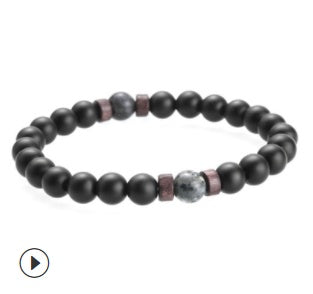 Men's Natural Stone Bracelet – Moonstone, Lava Beads & Tibetan Buddha Diffuser