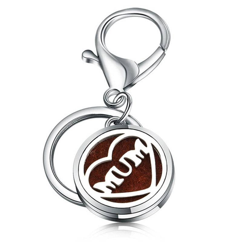 Stainless Steel Essential Oil Diffuser Keychain – Portable Aromatherapy