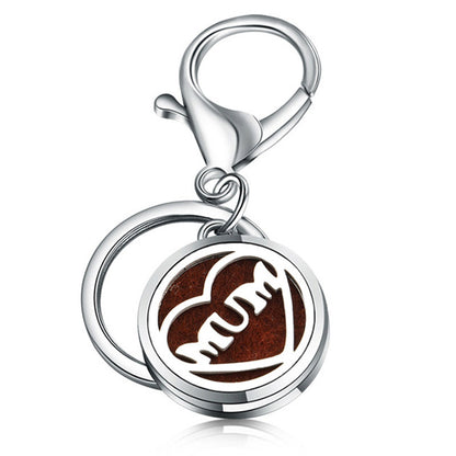 Stainless Steel Essential Oil Diffuser Keychain – Portable Aromatherapy