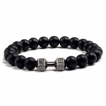 Black Lava Stone Aromatherapy Bracelet – Natural Volcanic Beads for Men and Women