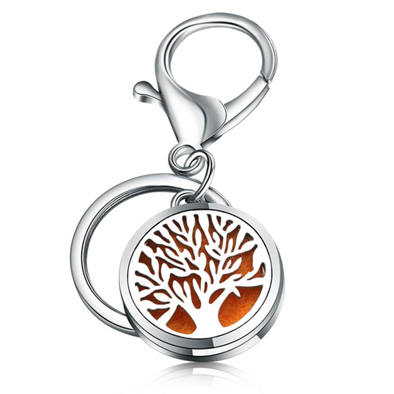 Stainless Steel Essential Oil Diffuser Keychain – Portable Aromatherapy