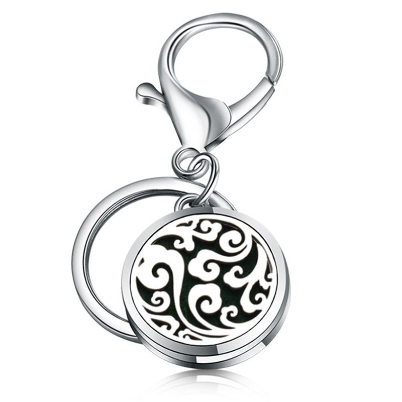 Stainless Steel Essential Oil Diffuser Keychain – Portable Aromatherapy