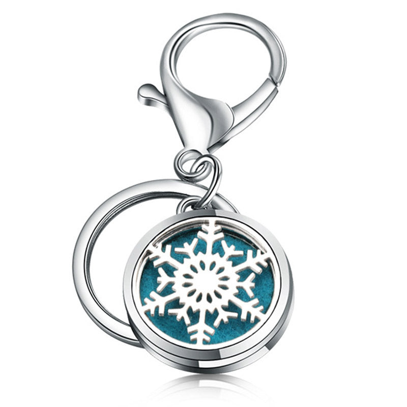 Stainless Steel Essential Oil Diffuser Keychain – Portable Aromatherapy