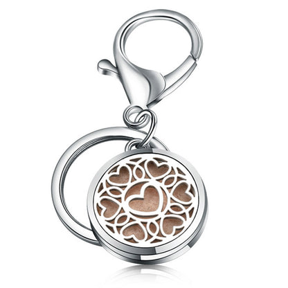 Stainless Steel Essential Oil Diffuser Keychain – Portable Aromatherapy