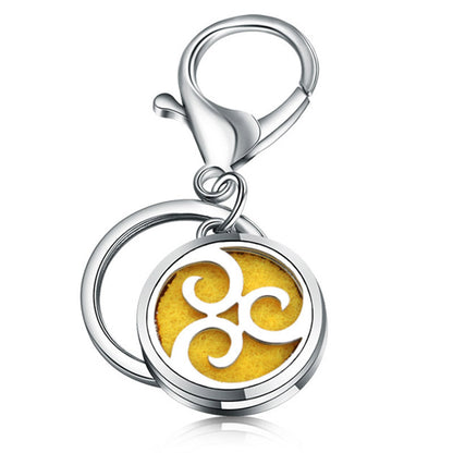 Stainless Steel Essential Oil Diffuser Keychain – Portable Aromatherapy