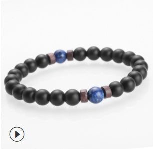Men's Natural Stone Bracelet – Moonstone, Lava Beads & Tibetan Buddha Diffuser