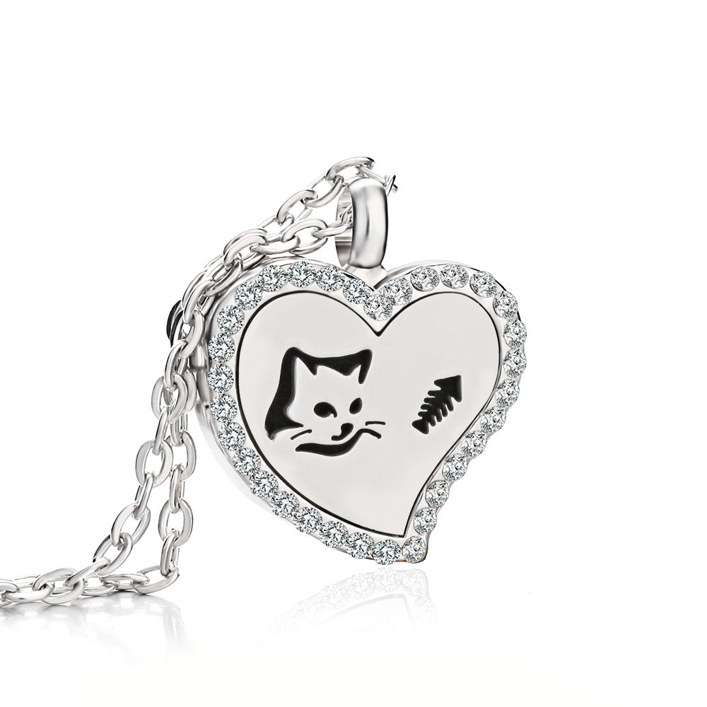 Heart-Shaped Essential Oil Diffuser Necklace – Aromatherapy Jewelry