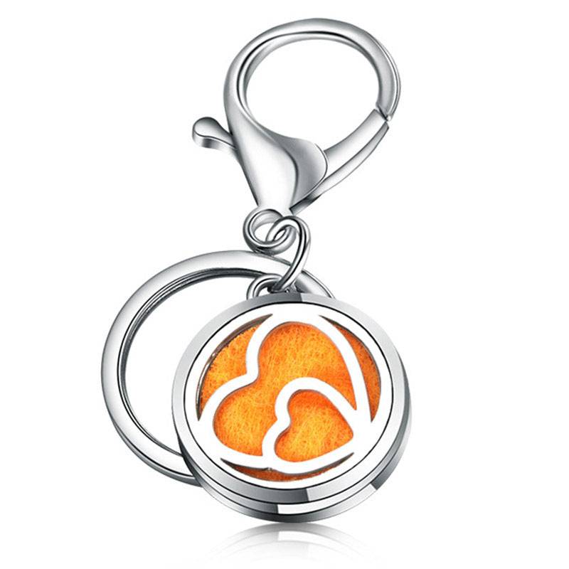 Stainless Steel Essential Oil Diffuser Keychain – Portable Aromatherapy