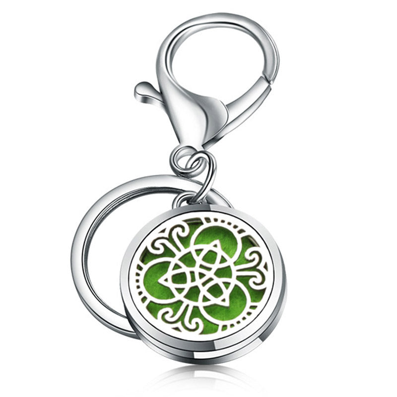 Stainless Steel Essential Oil Diffuser Keychain – Portable Aromatherapy