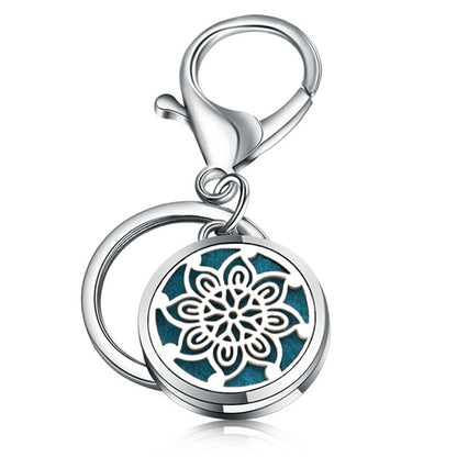 Stainless Steel Essential Oil Diffuser Keychain – Portable Aromatherapy