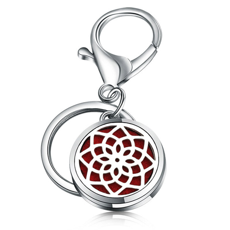 Stainless Steel Essential Oil Diffuser Keychain – Portable Aromatherapy