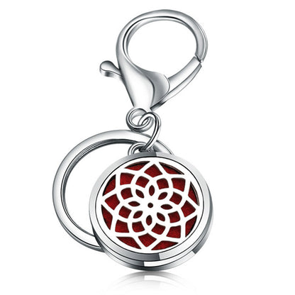 Stainless Steel Essential Oil Diffuser Keychain – Portable Aromatherapy