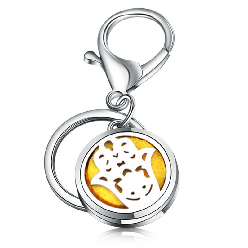 Stainless Steel Essential Oil Diffuser Keychain – Portable Aromatherapy