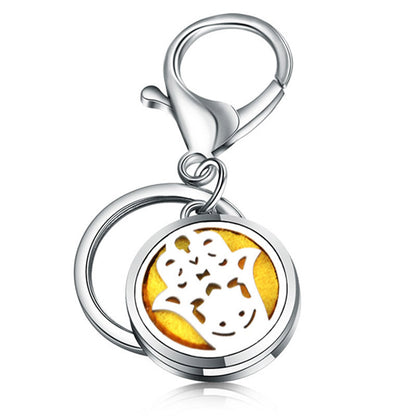 Stainless Steel Essential Oil Diffuser Keychain – Portable Aromatherapy