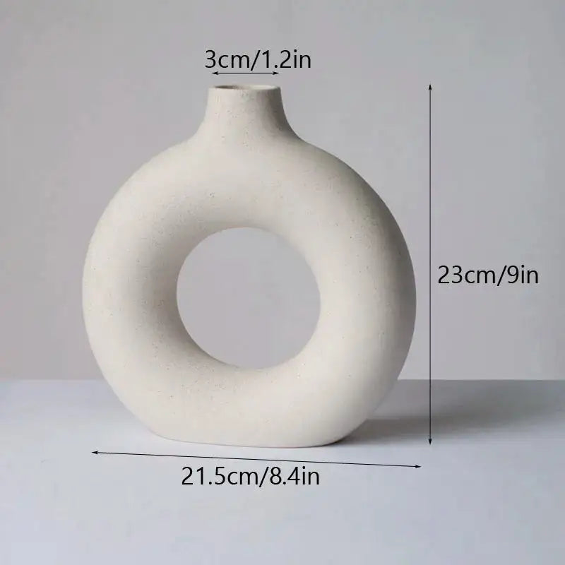 Round Ceramic Vase - Perlen Wiot