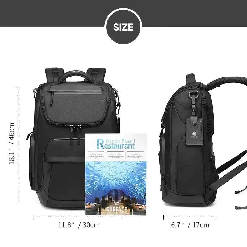 Front and side view of Multifunction Men Bag